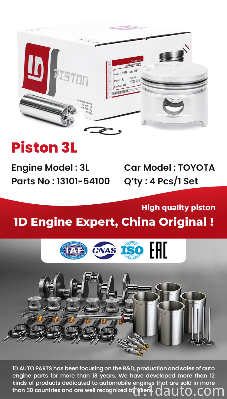 Toyota 3L motor piston seti TOYOTA 3L Engine Piston Set